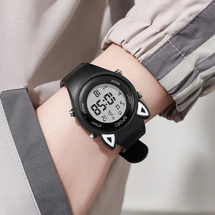 Cute Cat Ear Digital Sport Watch Inspirational Watches