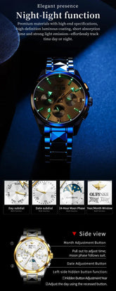 Luxury Business Moon Phase Watch - Inspirational Watches