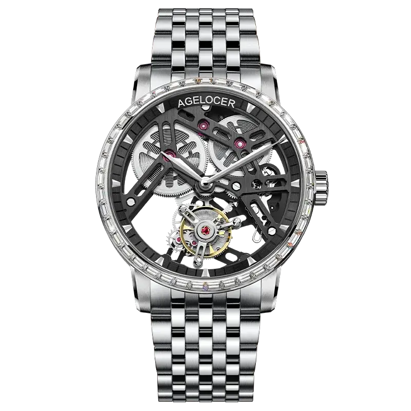 Tourbillon Luxury Skeleton Manual Mechanical Inspirational Watches