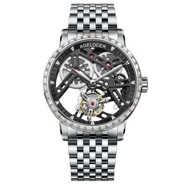 Tourbillon Luxury Skeleton Manual Mechanical Inspirational Watches