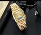 Stainless Steel LED Digital Dual Display Clock Waterproof Sports Watch Inspirational Watches