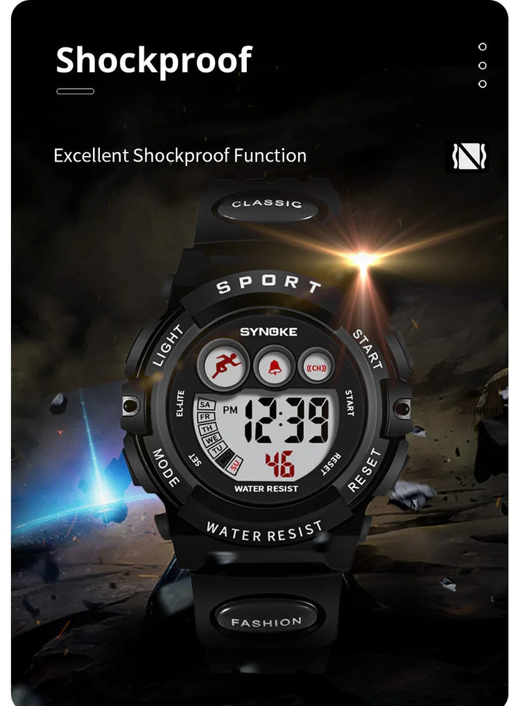 30M Waterproof Electronic Kids Sports Watch Inspirational Watches