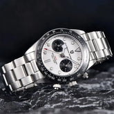 Panda Retro Sport Chronograph Luxury Quartz Watch For Men Sapphire mirror 10Bar Waterproof - Inspirational Watches