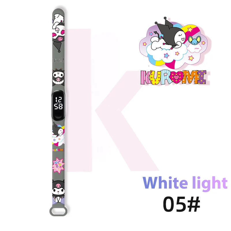Kuromi Cartoon Waterproof Touch LED Digital Watch Inspirational Watches