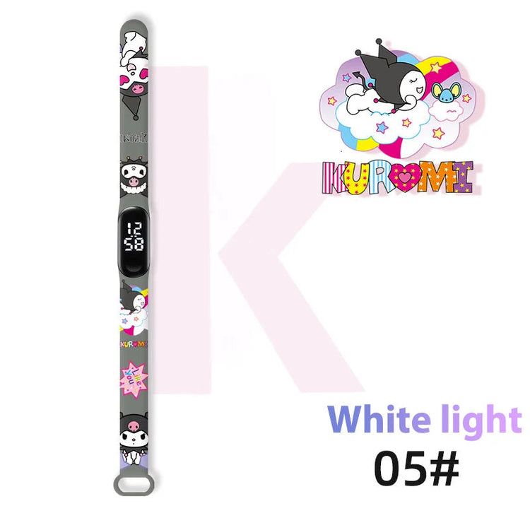 Kuromi Cartoon Waterproof Touch LED Digital Watch Inspirational Watches