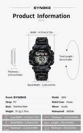 50M Waterproof Luminous LED Digital for Kids Watch Inspirational Watches