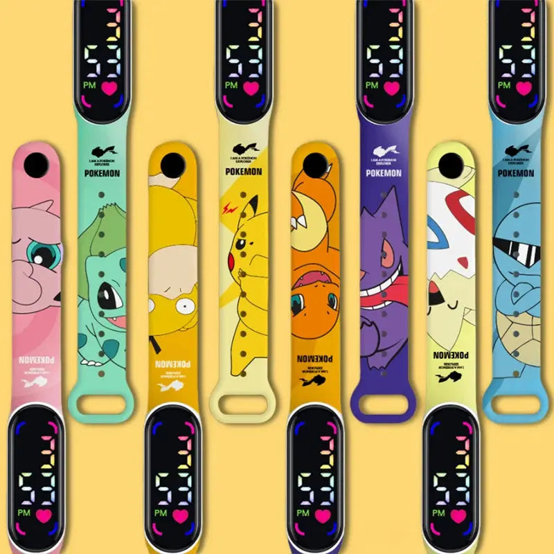 Pokemon LED Digital Waterproof Watch for Kids Inspirational Watches