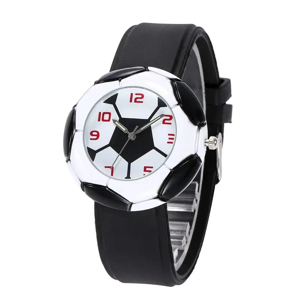 Children Football Cartoon Children Watch For Girls Rubber Kids Watches Boys Silicone Strap Analog WristWatch Inspirational Watches