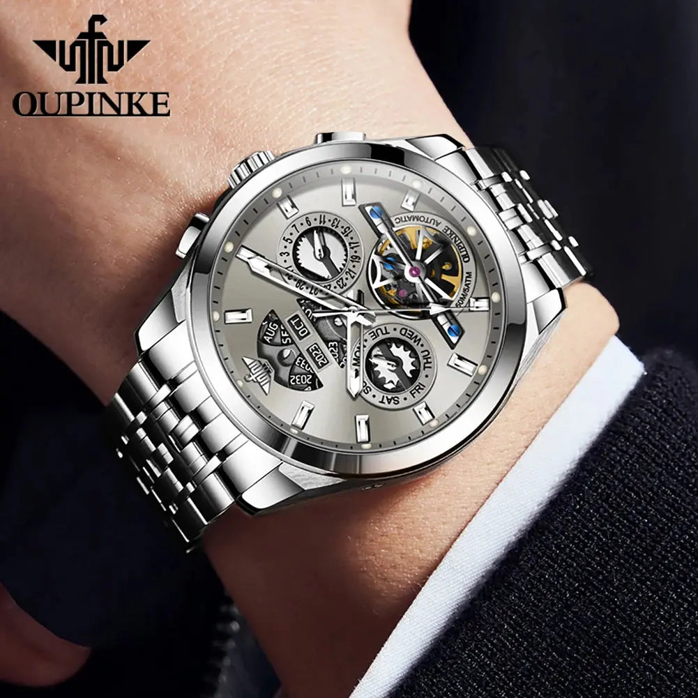 Automatic Luxury Waterproof Hollow Skeleton Watch - Inspirational Watches