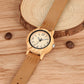 Elegant Women’s Wooden Watch – Genuine Leather Strap & Luxury Quartz Timepiece - Inspirational Watches