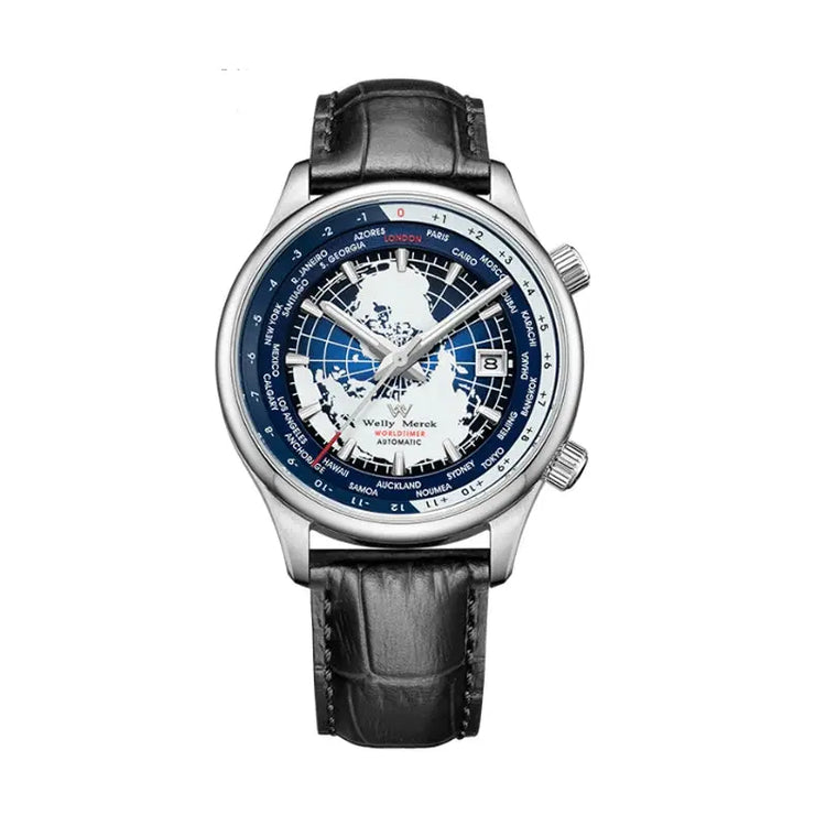 World Time Original Automatic Mechanical High Quality Sapphire Inspirational Watches