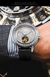 Diamonds Face Tourbillon Mechanical Luminous Waterproof Mechanical Inspirational Watches