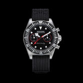 SEESTERN Chronograph Man of Watch Mechanical Tianjin ST1901 Movement Sapphire Wristwatches Nylon Sticker Strap Luminous Skeleton Inspirational Watches