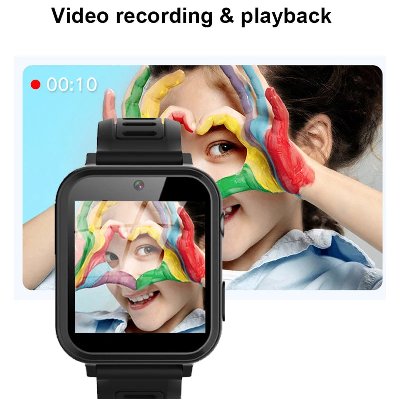 24 Games Kids Music Play Pedometer Tracker Time Display Video Audio Record Torch Smartwatch Inspirational Watches