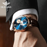 Moon Phase Starry Sky Japan Automatic Mechanical Wristwatch Inspirational Watches