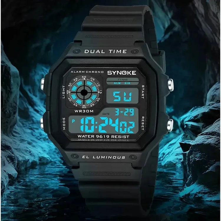 Digital Sports Luminous Multifunction Waterproof watch Inspirational Watches