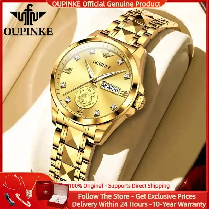 Gold Phoenix Women Luxury Swiss Certified Automatic Mechanical Watch - Inspirational Watches