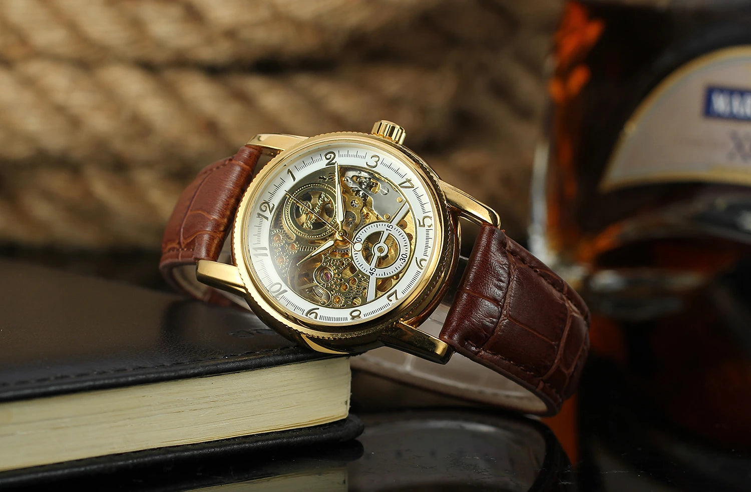 2026 Designer Luxury FORSINING Classic Mechanical Skeleton Man Watches Automatic Movement  Clock Waterproof Leather Wristwatch Inspirational Watches