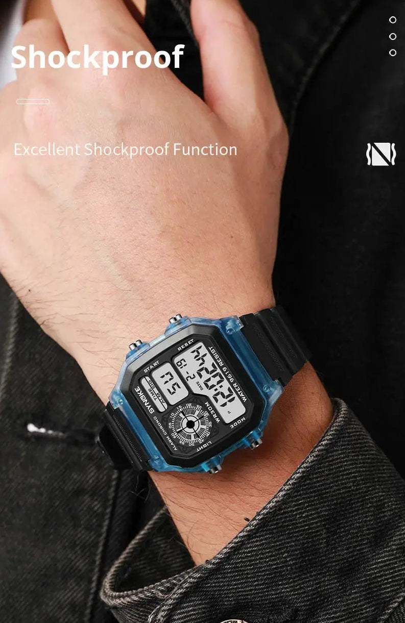 Digital Sports Luminous Multifunction Waterproof watch Inspirational Watches
