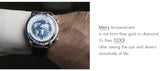 World Time Automatic Mechanical Calendar Stainless Steel Inspirational Watches