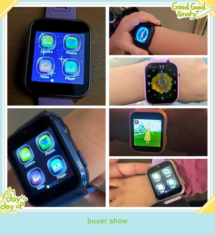 24 Games Kids Music Play Pedometer Tracker Time Display Video Audio Record Torch Smartwatch Inspirational Watches