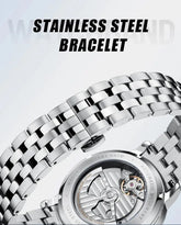 Lunar Moon Phase Automatic Mechanical Sapphire Waterproof Twin Moons Inspirational Watches