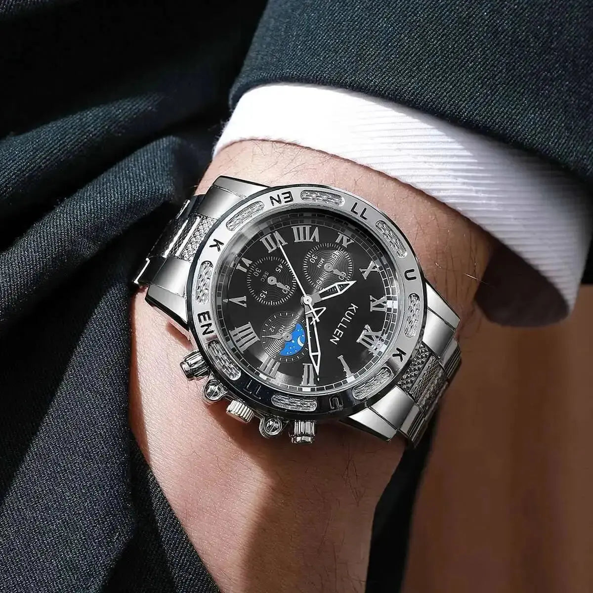 Luxury Large Dial Men Business Fashion Quartz Wristwatches - Inspirational Watches