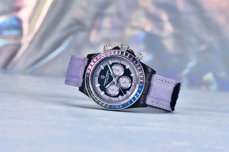 Automatic Mechanical Watch 40MM Rainbow Circle Multifunction Wristwatch Inspirational Watches