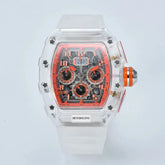 six-pin multi-functional running second engraving hollow quartz watch - Inspirational Watches