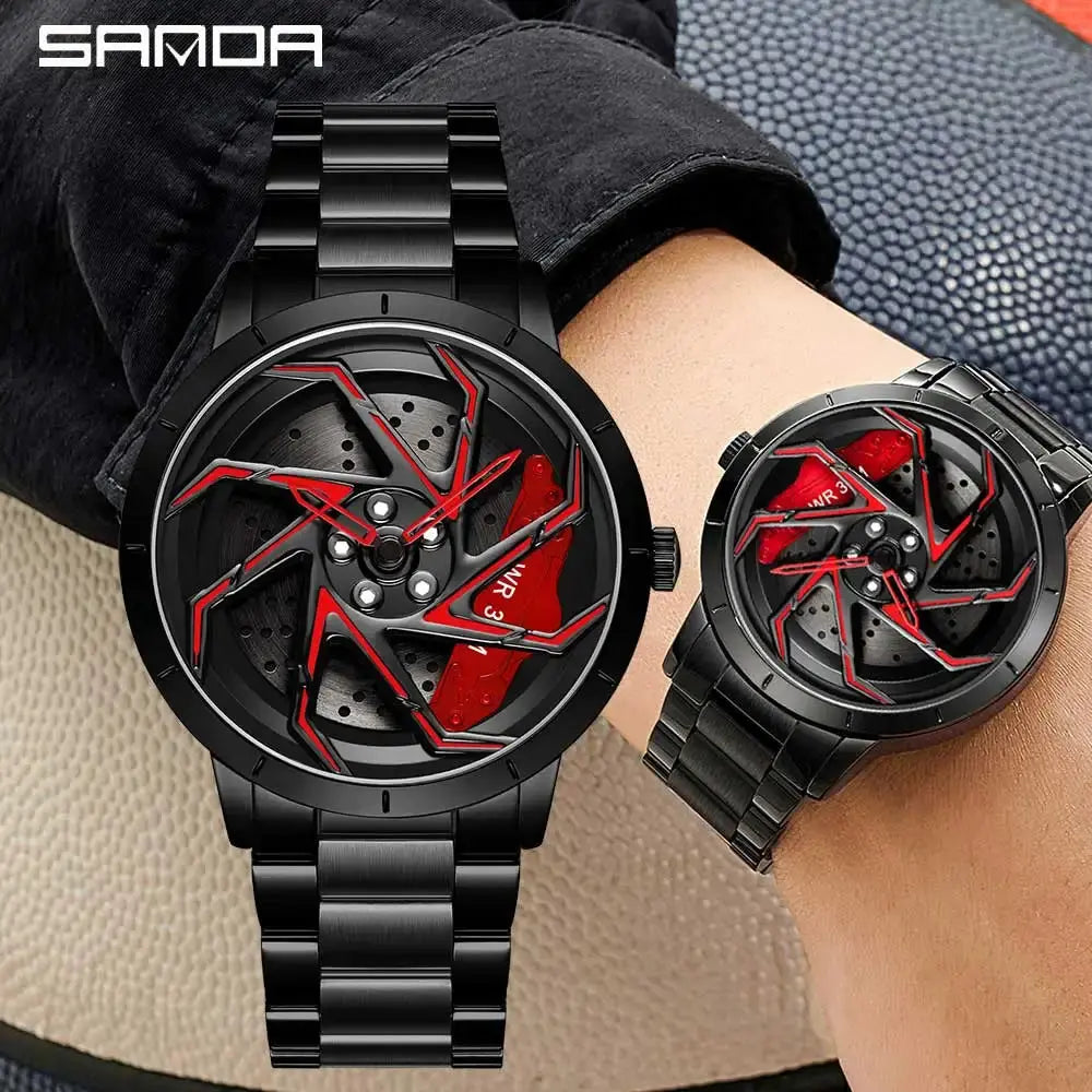 360 Degree Rotating Wheel Rim Dial Watch Inspirational Watches