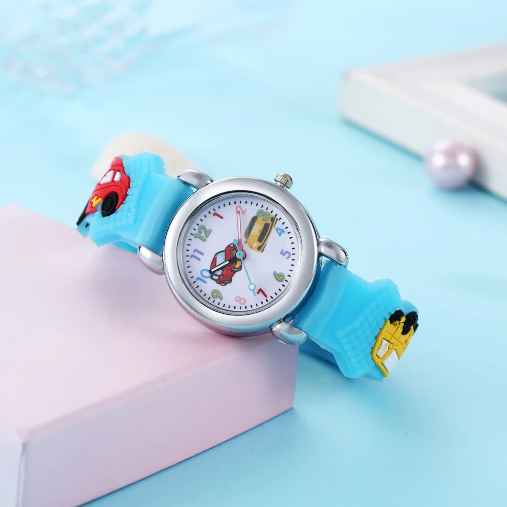 Cute Silicone Car Pattern Kids Watch Inspirational Watches