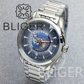 Time Earth Map Mechanical Sapphire Crystal Waterproof Luminous Inspirational Watches