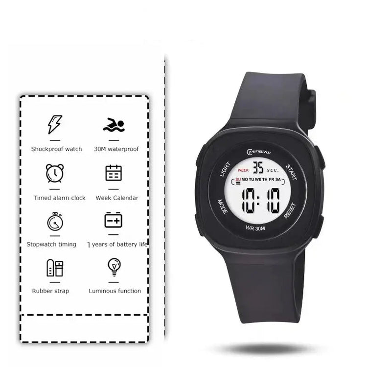 30M Waterproof Digital  Kids Watch Inspirational Watches
