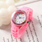 Analog Kids Watch Silicone Band Colorful Number Inspirational Watches