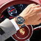 POEDAGAR Fashion Man Clock Dual Time Zone Display Waterproof Date Men Watch Sports Mesh Stainless Steel Men&