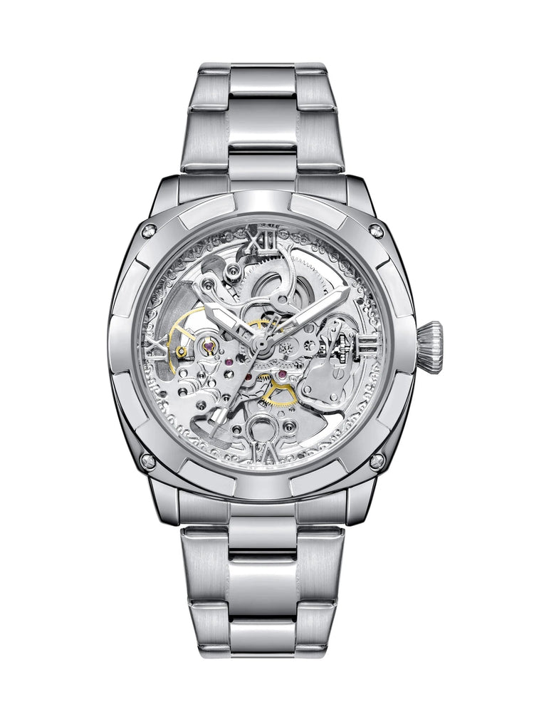 Men automatic watch luxury mechanical watches waterproof skeleton  wholesale stainless steel gift watch Inspirational Watches