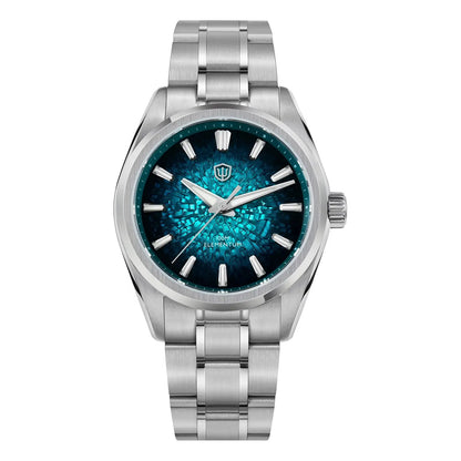Watchdives WD0003C Quartz Watch VH31 Sweep Seconds Movement 38mm ice Crack Dial Sapphire Luminous 100m Waterproof Men Wristwatch Inspirational Watches