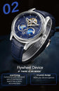 Dual Earth Rotating Waterproof Pilots 1963 Flywheel Wristwatches Inspirational Watches
