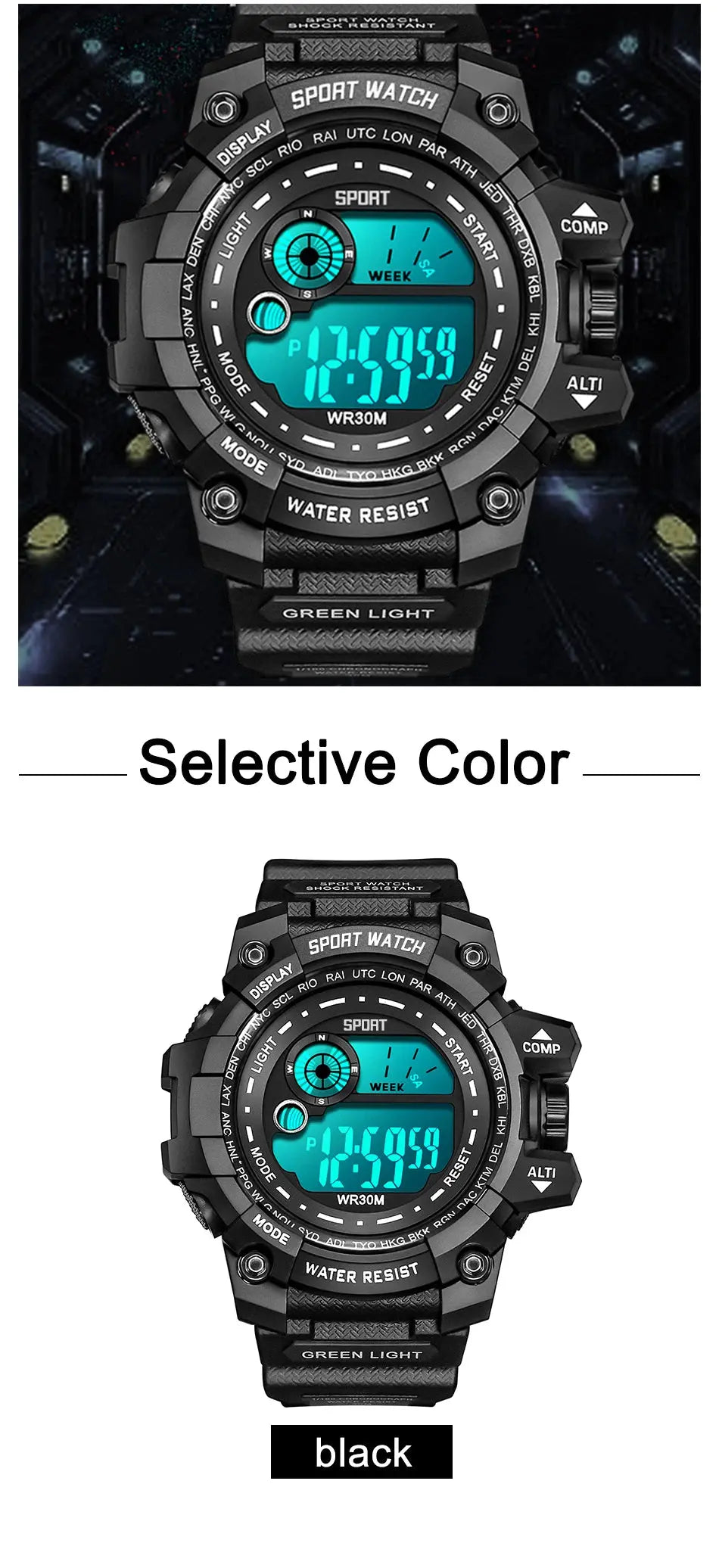 LED Digital Luminous Fashion Sport Waterproof Watches For Man Date Army Military Clock - Inspirational Watches