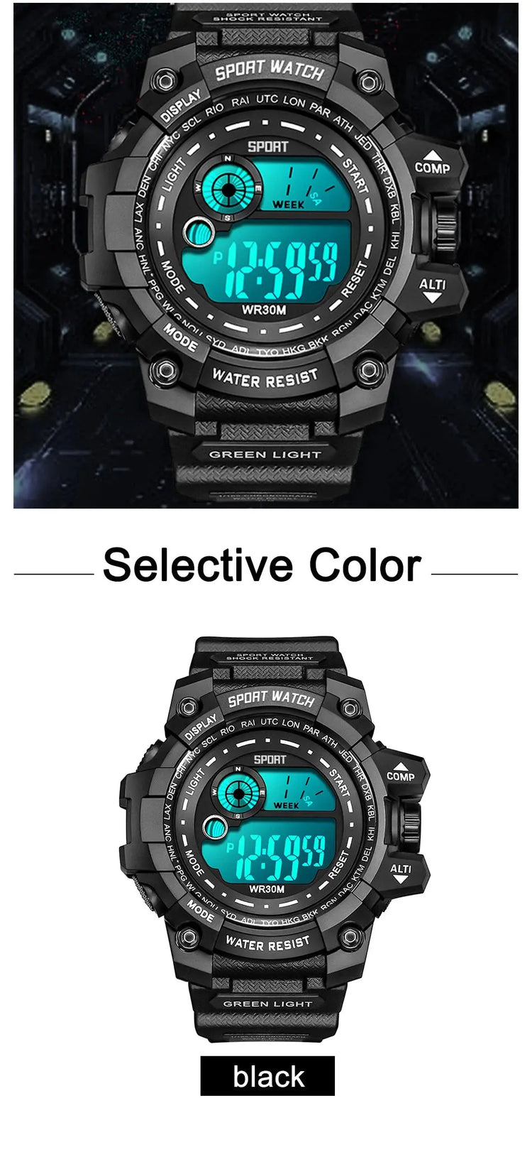 LED Digital Luminous Fashion Sport Waterproof Watches For Man Date Army Military Clock - Inspirational Watches