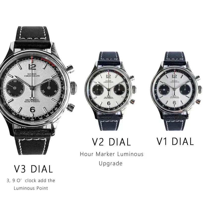 Mechanical Chronograph Panda Wristwatch Air Force Sapphire Waterproof Inspirational Watches