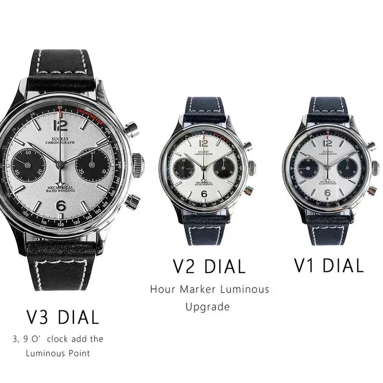 Mechanical Chronograph Panda Wristwatch Air Force Sapphire Waterproof Inspirational Watches