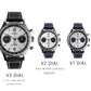 Mechanical Chronograph Panda Wristwatch Air Force Sapphire Waterproof Inspirational Watches