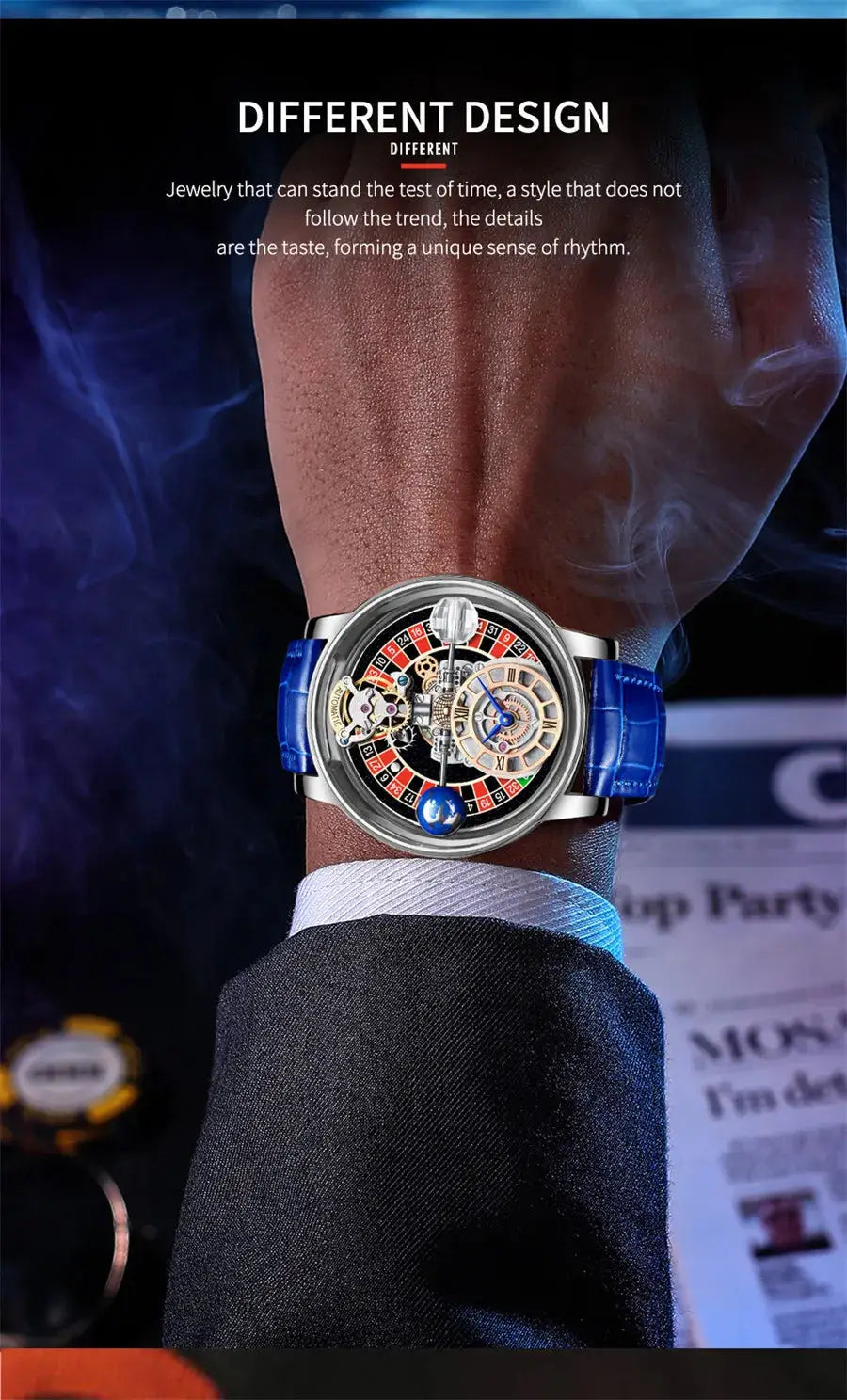 Relogio PINDU Fixed Roulette Watch Latest Design Quartz Watch Men Waterproof Leather Man Wristwatch Upgraded Version Inspirational Watches