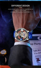 Relogio PINDU Fixed Roulette Watch Latest Design Quartz Watch Men Waterproof Leather Man Wristwatch Upgraded Version Inspirational Watches