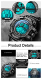 LED Digital Luminous Fashion Sport Waterproof Watches For Man Date Army Military Clock - Inspirational Watches