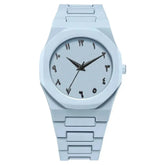 Simple Black Male Quartz Watches Arabic digital Casual Drip Oil Strap - Inspirational Watches