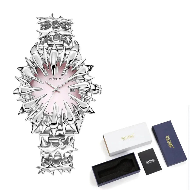 Special-shaped lightning dragon scale spike soldering watch design heavy industry trend Y2K Watches Quirky Quartz Wristwatches Inspirational Watches
