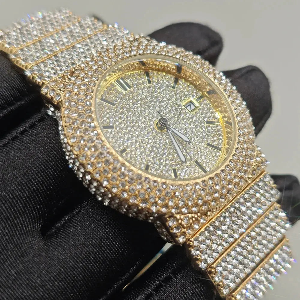 Iced Out Watch Fashion Hip Hop Full Diamond - Inspirational Watches