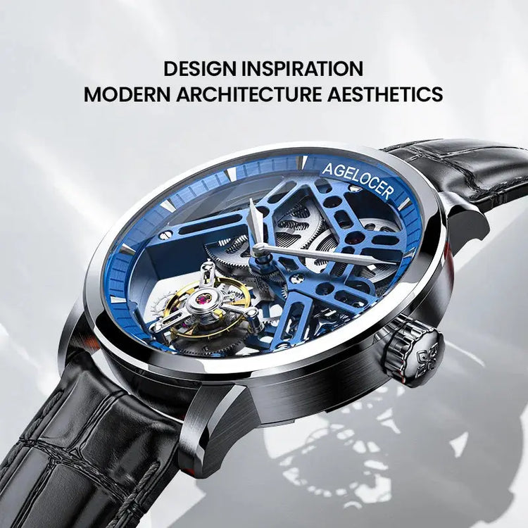 Tourbillon Luxury Skeleton Manual Mechanical Inspirational Watches